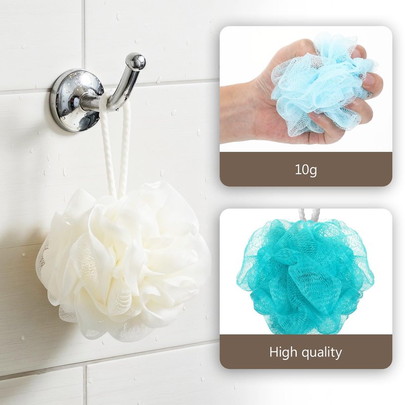 Ckhoid 24 Pack Travel Size Loofah Individually Wrapped, Small Shower Puff Bath Sponge Pouf Ball Bulk Mesh Bath Puff Mini Loofah Sponge with Bags for Women Men Shower Care (Colorful, 25g)