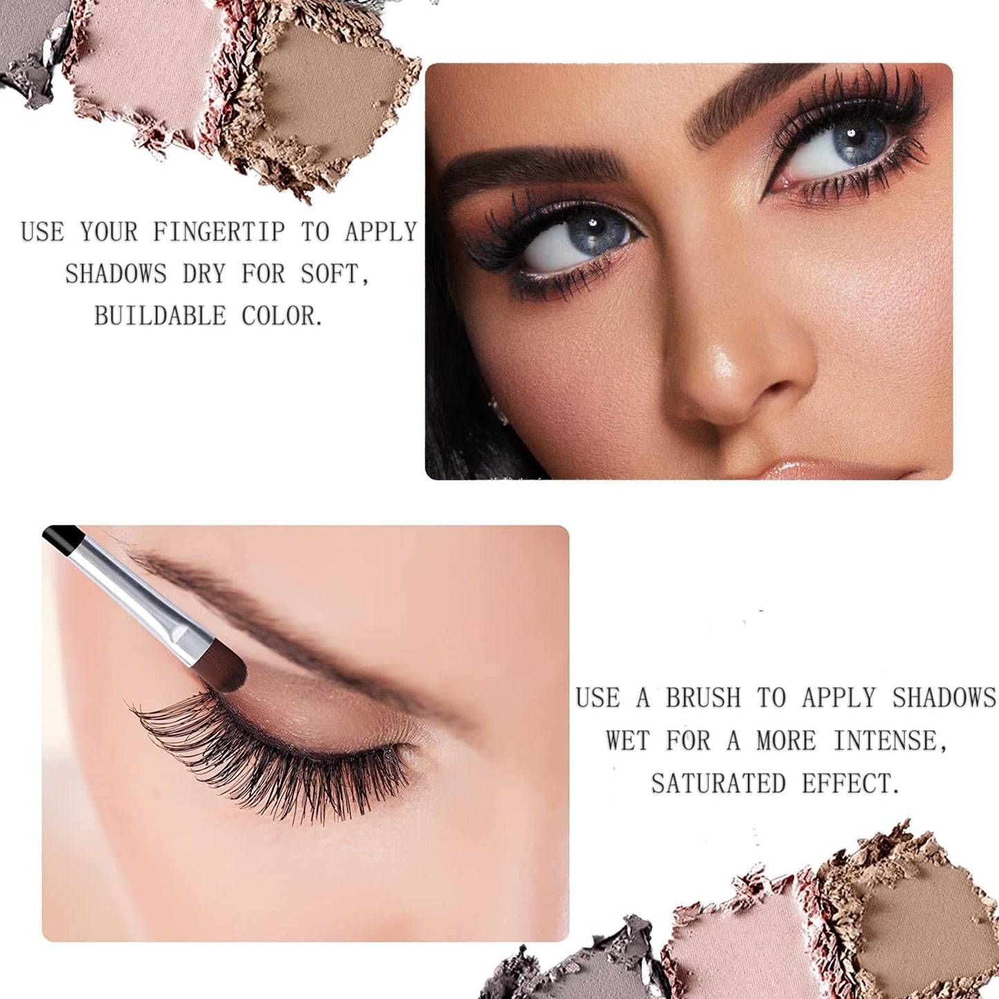 Sulily 10 Colors Matte Eyeshadow Palette, Gray Taupe Brown Nude Eye Shadow Makeup, Neutral Smokey Eye Shadowfor Older Women, Blendable,Long Lasting Waterproof Professional Beauty Makeup Kit, Cement