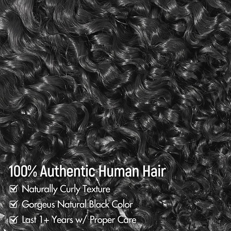 mscoco Half Wig Human Hair Burmese Curly 3 In 1 Drawstring Seamless Flip Over Half Wig Wear and Go Glueless Wigs Human Hair for Black Women Beginner Friendly 16inch