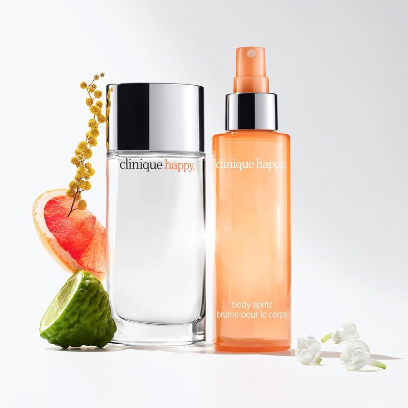 Clinique Happy Body Spritz | Notes of Grapefruit, Bergamot, Hawaiian Wedding Flower + Spring Mimosa | Women's Fragrance, 4.2 Fl Oz