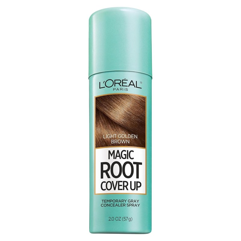 L'Oreal Paris Magic Root Cover Up - Gray Hair Spray for 100% Coverage | Lightweight, Ammonia-Free, Light Golden Brown, 2 oz