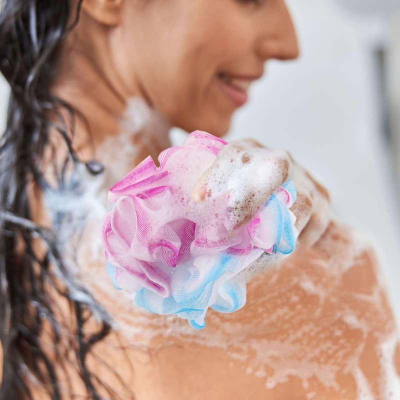 12Pcs Mini Loofah Travel Size Bath Sponge 25g/pc Shower Puff Mesh Pouf Exfoliating Bath Scrunchies - Multi Color