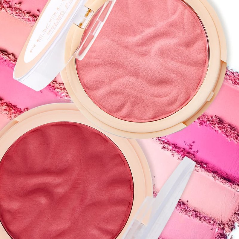 Revolution, Blusher Reloaded, Pressed Powder Face Blusher, Highly Pigmented & Long Lasting Formula, Rose Kiss, 0.26 oz