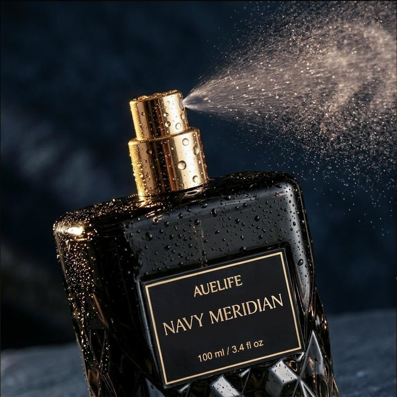Auelife Cologne for Men, Alcohol-Free Long Lasting Perfume Fragrance, Fresh Lemon Citrus & Marine Scent with Cedar, Patchouli & Musk, 100ml / 3.4 Fl Oz, Daily Wear, Father’s Day Gift (NAVY MERIDIAN)
