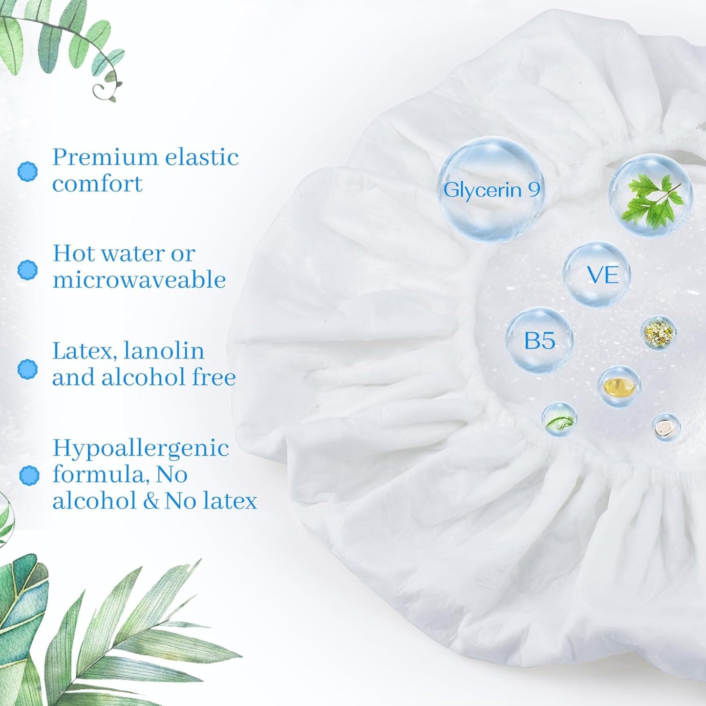 Waterless Shampoo Caps - No Rinse Hair Wash for Bedridden Patients | 6 Pack, Portable Design for Home & Hospital Use