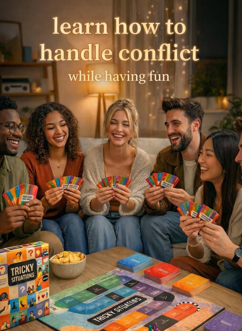 Conflict Resolution Board Game for Teens & Adults - Practice Real-Life Skills | Family Game Night | Ages 13+
