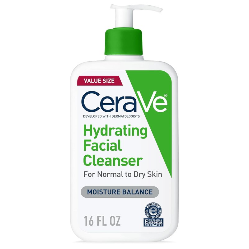 CeraVe Hydrating Facial Cleanser - Moisturizing Face Wash with Hyaluronic Acid & Ceramides for Dry Skin | Eczema Certified