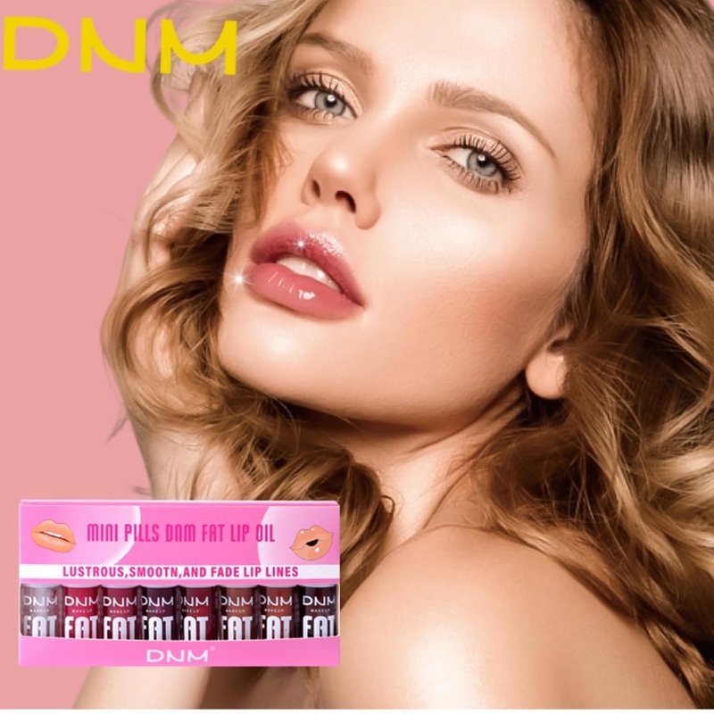 Hydrating Lip Oil Gloss Set - 8pcs Non-Sticky Moisturizing Tinted Plumping Butter | Long-Lasting Glossy Finish for Women & Teens
