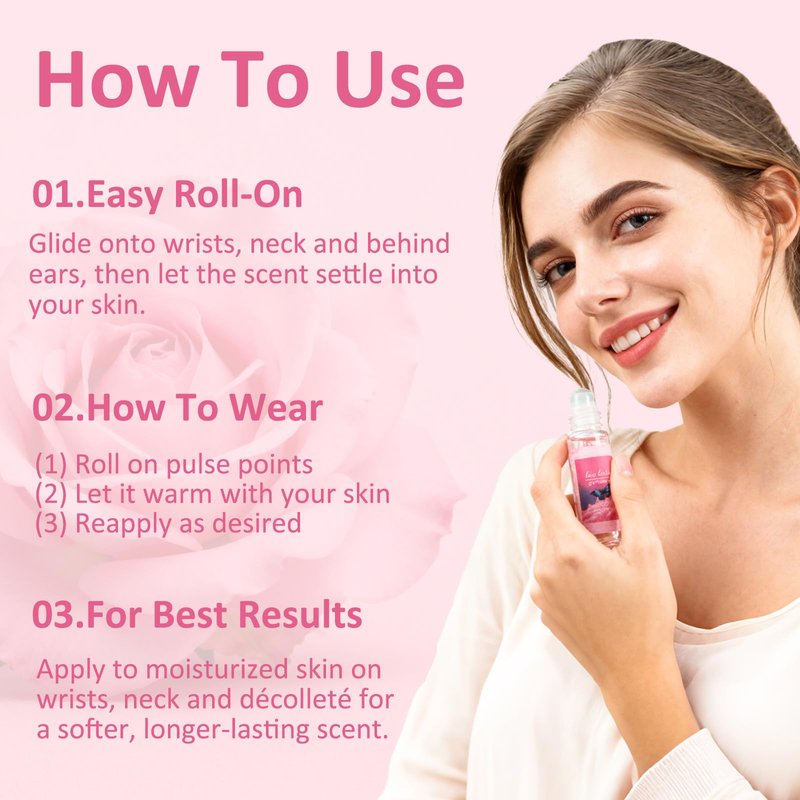 Jgppe Pheromones Perfumes for Women - Floral & Fruity Roll On Perfume Oil, 10ml Travel Size Long-Lasting Pheromone Perfume Oil, Vegan, Alcohol-Free, Perfume Gift for Women (1PC)