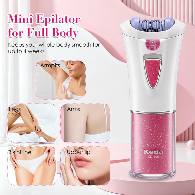 Epilator for Women, Smooth Glide Epilators Hair Removal Device, 2-Speed Gentle Lady Epilator for Face, Arms, Legs and Fine Facial Hairs