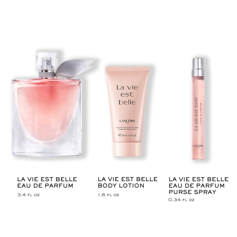 Lancôme Mother's Day 3-Piece Fragrance Gift Set, $214 Value, With Full-Size and Travel-Size La Vie Est Belle Eau de Parfum Perfume and Scented Body Lotion, Long Lasting, Hydrates and Softens Skin