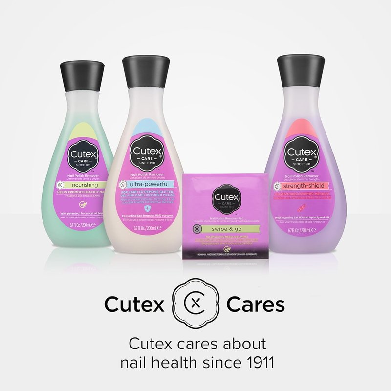 Cutex Nourishing Nail Polish Remover - Vitamin E Formula for Healthy Nails | 6.7 fl oz