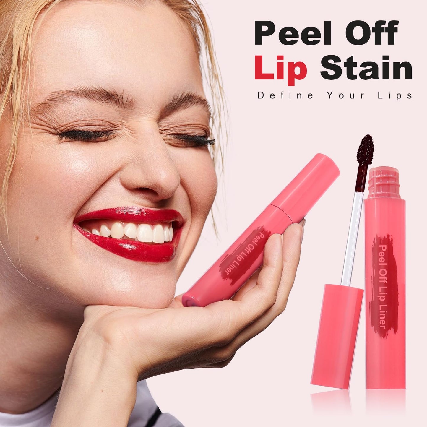Ursoulney Lip Stain Peel Off - Long Wear Tattoo Lip Liner, Waterproof & Transfer-proof Peel Off Lip Stain with Matte Finish, Gifts for Women