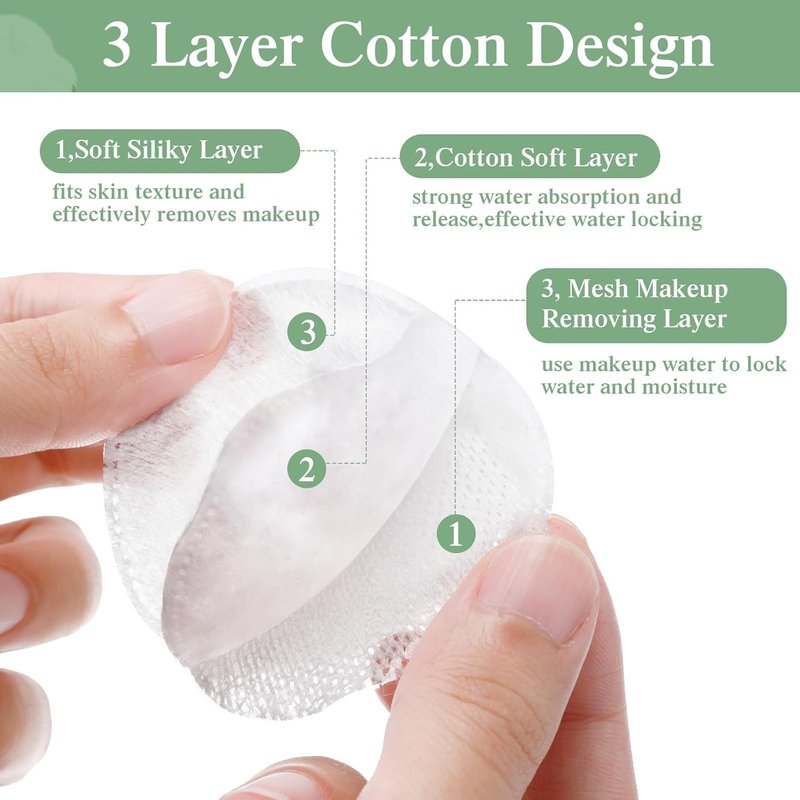 Maxcheck Cotton Rounds - 600 Pcs Exfoliating Makeup Remover Pads | Soft Facial Toner Pads