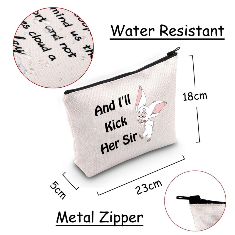 JXGZSO Bartok Inspired Cosmetic Bag Bartok Movie Lover Gift And I'll Kick Her Sir Makeup Bag