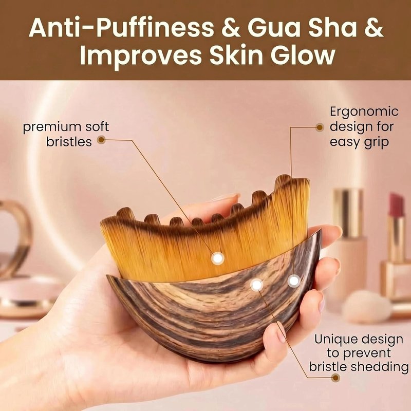 Lymphatic Contour Face Brush,Lymphatic Face Brush,Lymphatic Drainage Brush,Dry Brush,Neck,Chin & Face Sculpting,Anti-Puffiness,Gua Sha & Improves Skin Glow,Skin Care Massage Tools. (2PC)