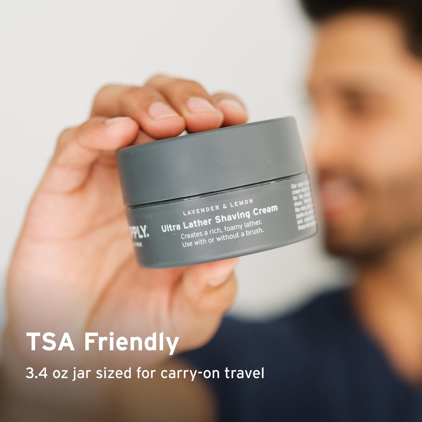 SUPPLY Ultra Lather Shaving Cream for Men – Rich Cushion for Smoother Shave – Helps Reduce Shave Irritation – Fragrance Free – 3.4 oz