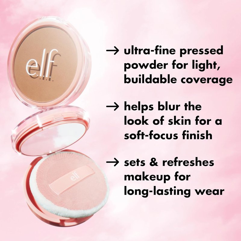e.l.f. Halo Glow Powder - Ultra-Fine Finishing Powder for Smooth Pores & Fine Lines | Vegan, Deep Neutral