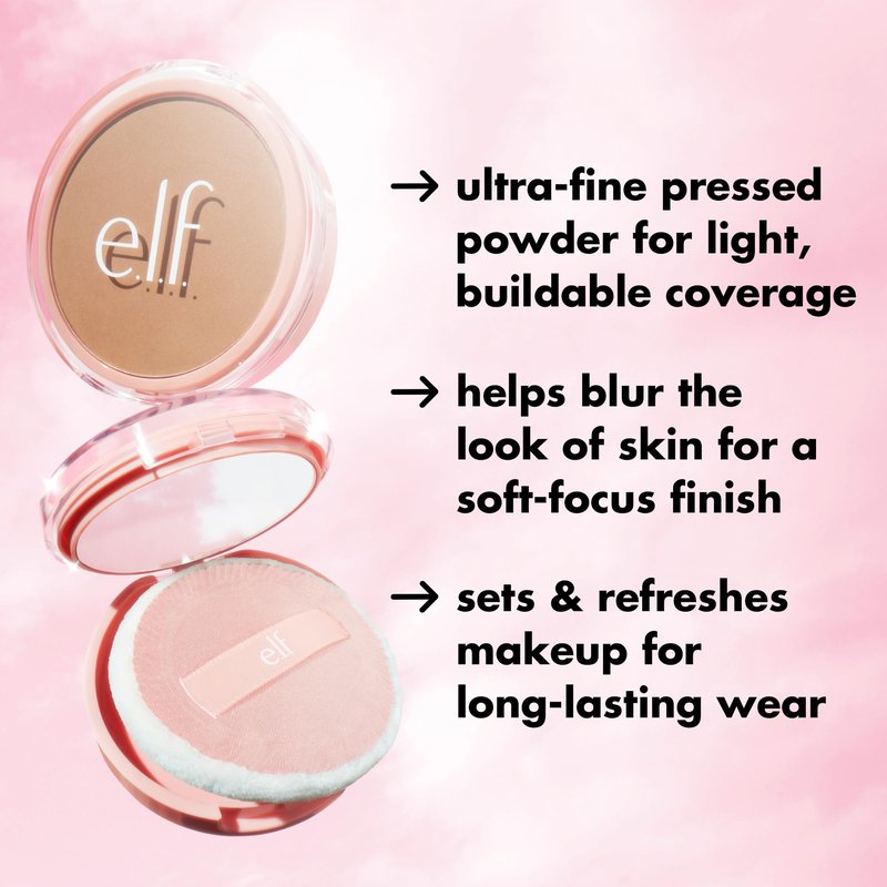 e.l.f. Halo Glow Powder Filter, Ultra-fine Finishing Powder, Smooths The Look of Pores & Fine Lines, Creates A Soft-Focus Glow, Vegan & Cruelty-Free, Light Neutral