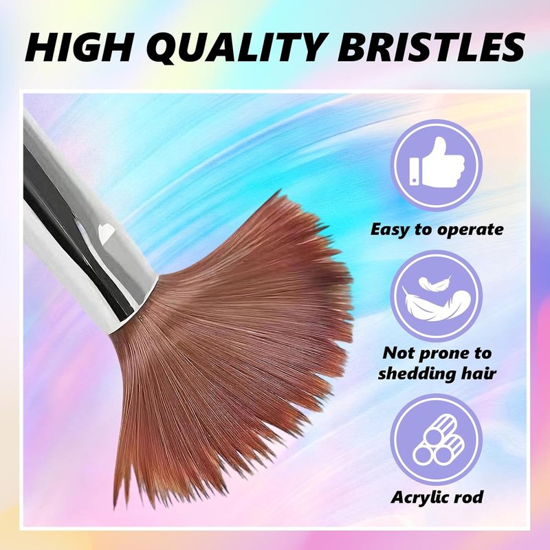 Acrylic Art Nail Kit - 6-Size Brushes for Dip Powder & Gel Nail Art | DIY Home Salon & Professional Use