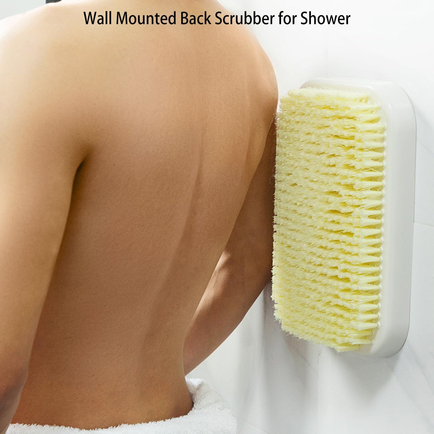 Wall Mounted Back Scrubber for Shower, Large Exfoliating Bath Wash Pad, Hands-Free Bathing Scrub Brush for Men Women