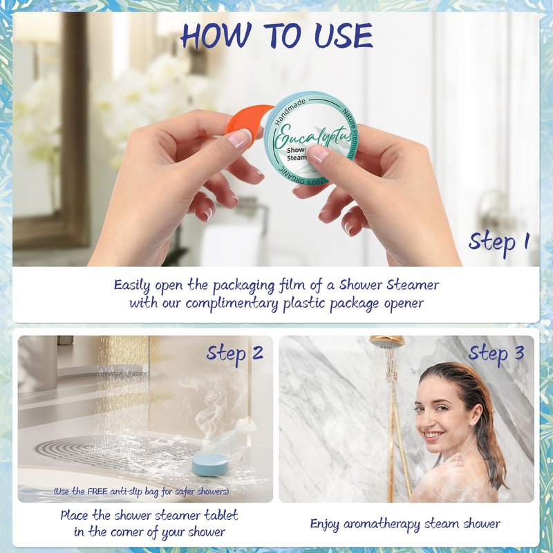 Shower Steamers Aromatherapy 8 Pack - Gifts for Women, Shower Bombs with Essential Oils, Self Care and Stress Relief Stocking Stuffers, Relaxation Birthday Gifts for Women and Men
