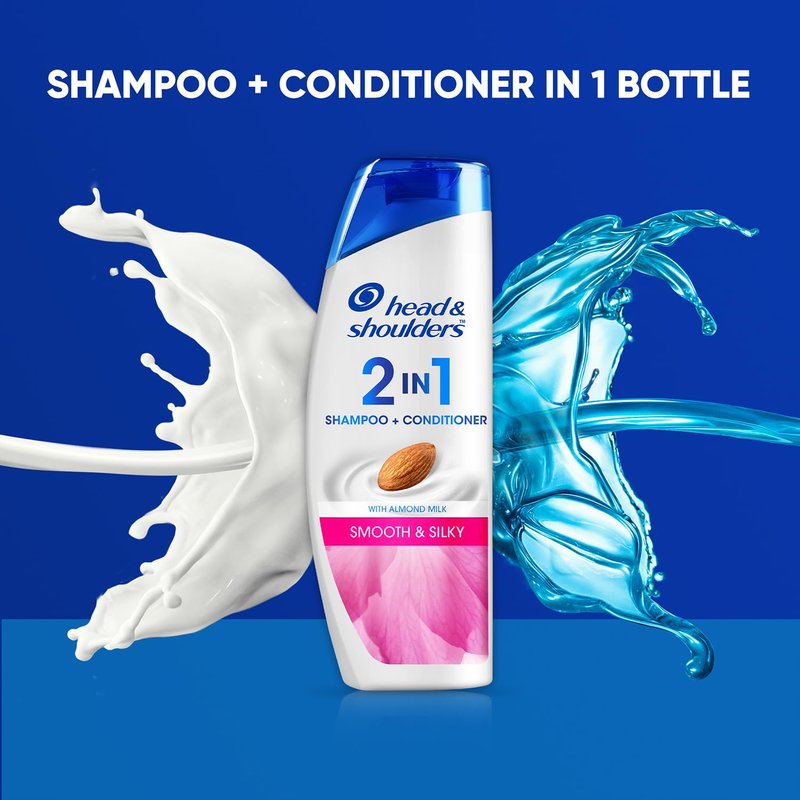 Head & Shoulders Smooth and Silky 2-in-1 Anti-Dandruff Shampoo & Conditioner | 180ml