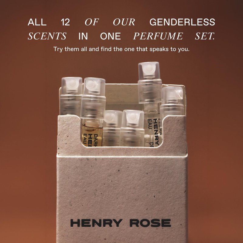 Henry Rose Full Collection Discovery Set - Travel Size Perfume Set with Clean, Gender-Inclusive Eau de Parfum Scents - Natural, Non Toxic, and Cruelty-Free Fragrance Gift (12 ct)