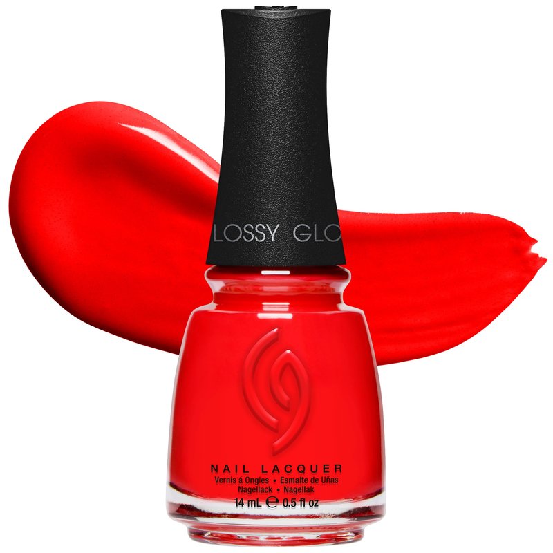 China Glaze CG Nail Lacquer Flame-Boyant – Bright Red Nail Polish, Quick Dry, Chip Resistant Glossy Finish for Salon & DIY Manicure, 0.5 fl oz