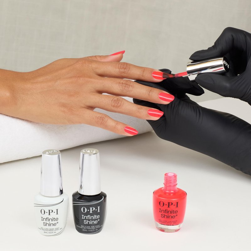 OPI Infinite Shine Pack a Cherry-on Bag | Semi-Sheer Bright Warm Candy Cherry Red Crème Long Wear Nail Polish | Trip to the Brite Side | Summer 2026 Collection