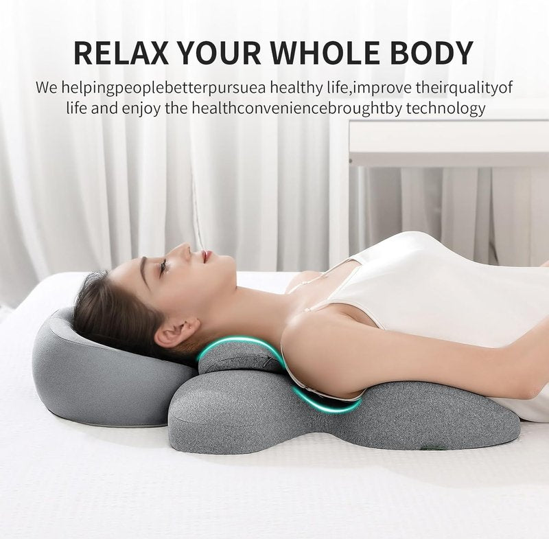 Prone Massage Pillow - Chest & Face Support for Sleep | Removable Washable Cover, Non-Slip Bottom (Grey)