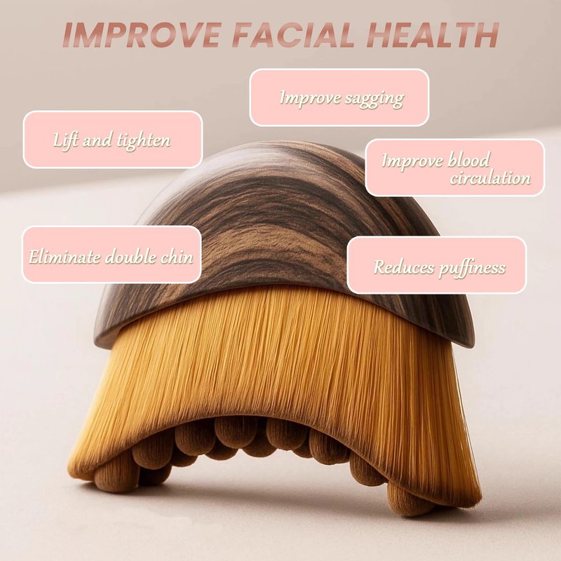 Lymphatic Contour Face Brush,Contour Face Brush for Lymphatic Drainage,Lymphatic Brush Chin & Jawline Sculpting,Fits to The Skin to Relieve Fatigue (1 Pcs)