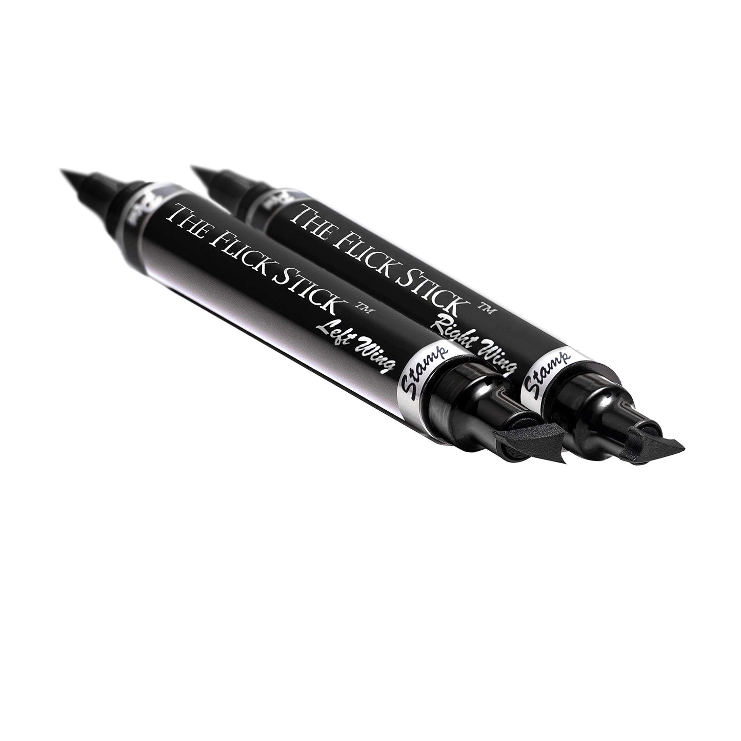The Flick Stick Winged Eyeliner Stamp For Quick and Easy Cat Eye Makeup, SmudgeProof & Waterpoof Eye Liner Cat Eye Stencil Makeup Tool, Wingliner, Liquid Eyeliner Pens (10mm Classic, Midnight Black)