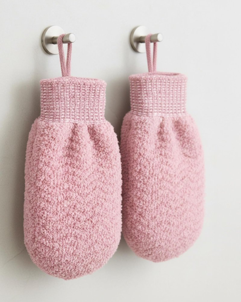 Exfoliating Gloves 2 Pack, Wave Texture Exfoliating Mitt for Dead Skin Remover, Body Scrub Gloves for Bath Shower, Korean Exfoliating Mitt, Loofah Alternative Body Scrubber for Women & Men