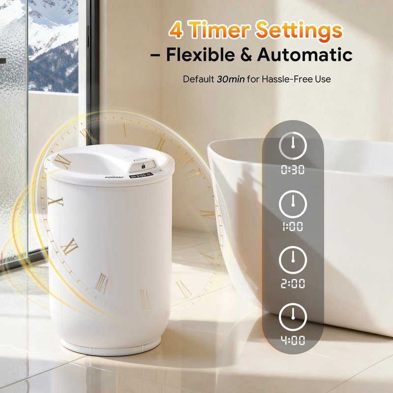 Luxury Towel Warmer | Large Bathroom Heater with Auto Timer & Aroma Tray - Fits Oversized Towels, Blankets, Bathrobes