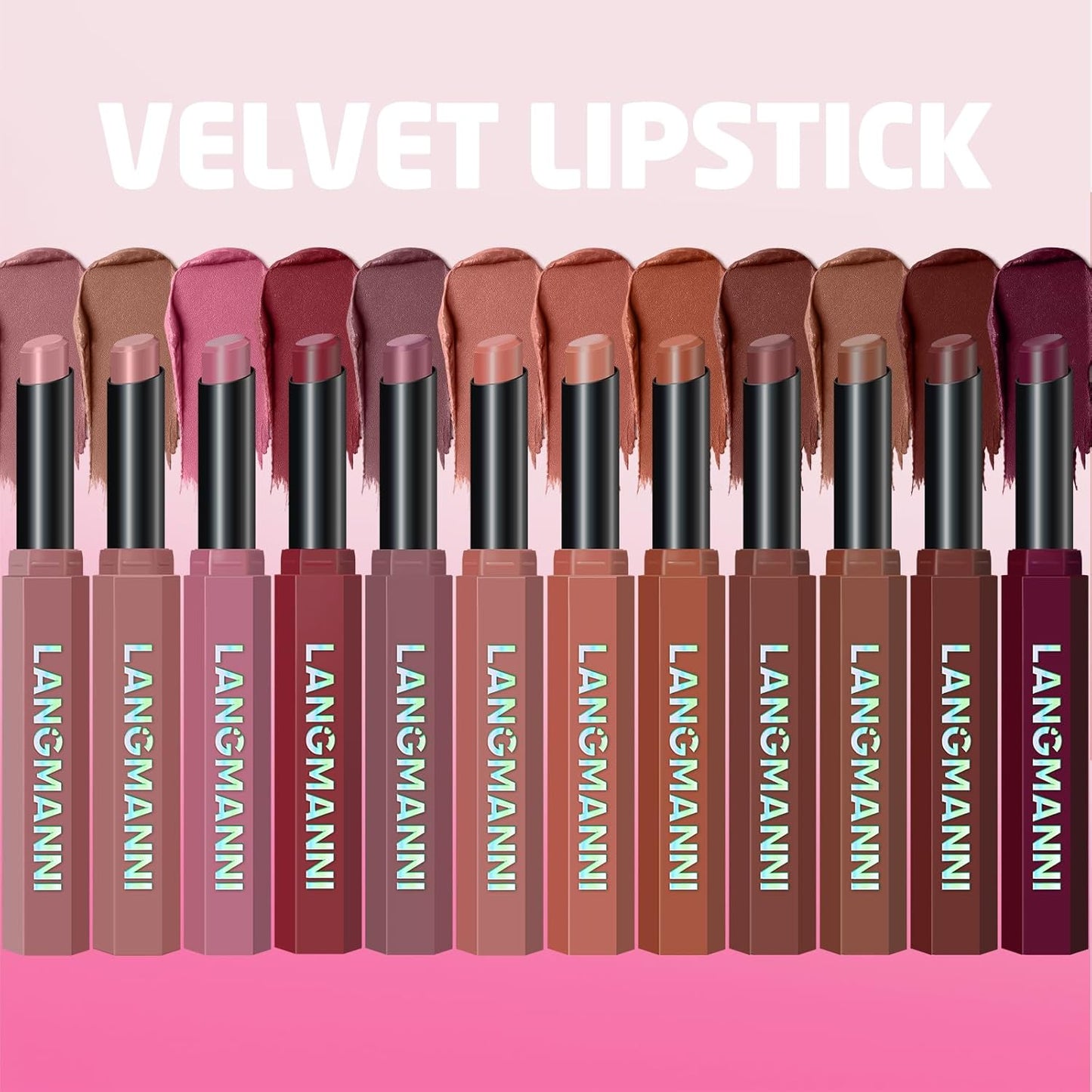 Velvet Matte Lipstick Set - 10 High Pigment Nude & Dark Shades | Long-Lasting Waterproof Lip Balm for Women