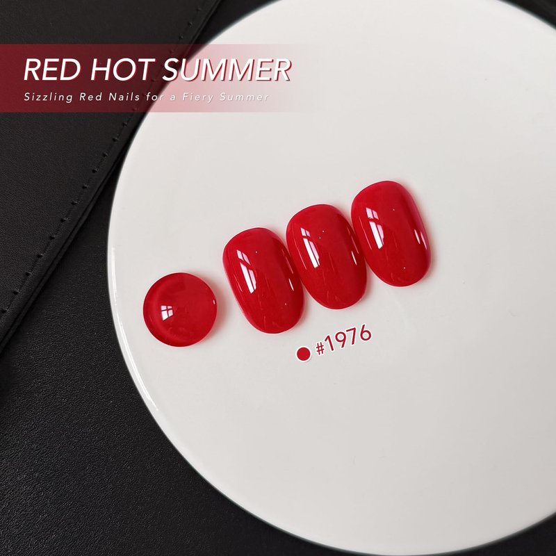 GAOY Red Gel Nail Polish, 16ml Soak Off Gel Polish, UV Light Cure for Nail Art DIY Manicure at Home, 1976 Satin Red