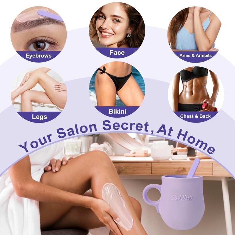 Galdino Waxing Kit For Women, Wax Kit, Microwave Hard Wax Kit With 400g Wax Beads, At Home Hair Removal For Face, Bikini, Leg, Arm, Body, Underarm