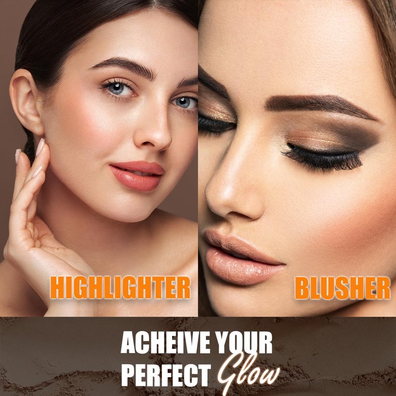 Profusion Cosmetics Small Tapered Powder Brush - Dense Application, Soft Touch Matte Finish | Lightweight Design
