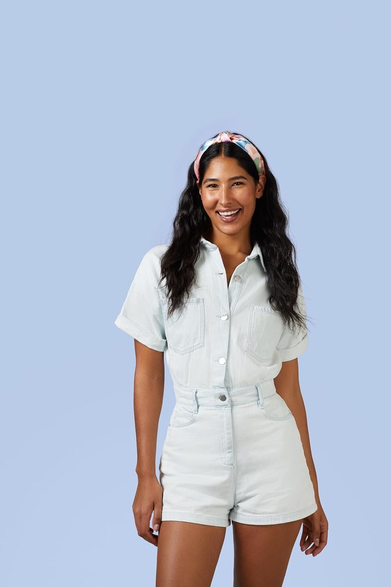 Goody | Ouchless Hold Knotted Headband - Satin-Wrapped, Gentle Hold, Bold Print Design for All