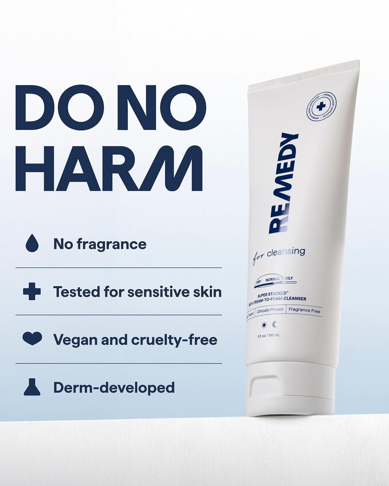 Remedy for Rich Cream Cleansing - Hydrating Cream-to-Foam Face Wash with Ceramides & Glycerin | 5 fl. Oz