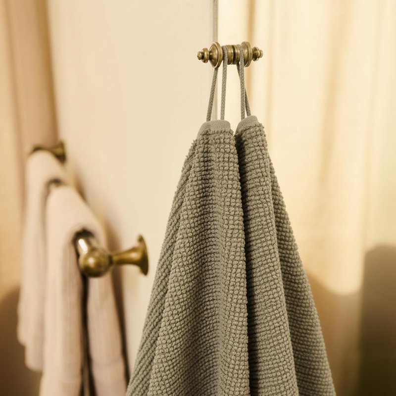 Preston Lane Douro Bath Towel Set – 2 Pack Luxury Cotton Towels, Ultra Soft & Absorbent, Quick-Dry Spa-Quality Bathroom Towels, Made in Portugal, Eucalyptus 54.25 x 26.5