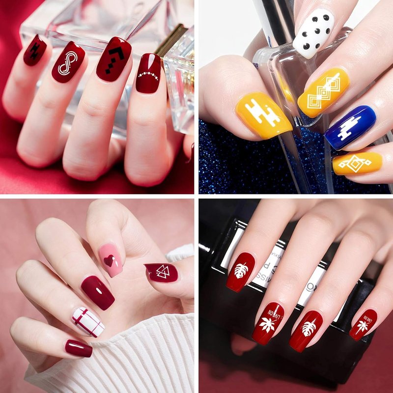 SEISSO Stamping Nail Polish Gels - 12 Colors UV Soak Off Gel for DIY Nail Art | 0.25 Fl Oz