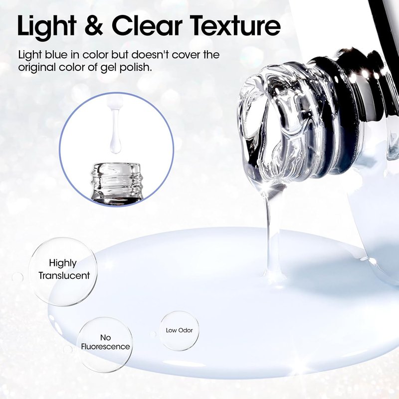 GELLEN Gel Top Coat - High Gloss Long-Lasting Nail Polish | 20ml Clear UV Soak Off for DIY Manicure