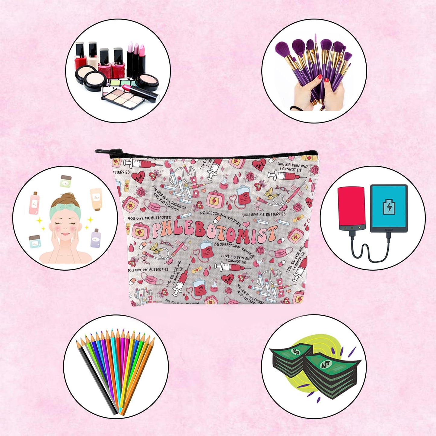 TSOTMO Phlebotomist Nurse Appreciation Tote Bag (Phlebotomy Technician Phleb Tech Gift)
