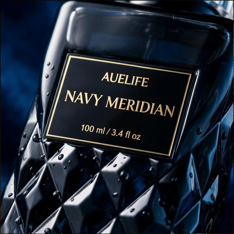 Auelife Cologne for Men, Alcohol-Free Long Lasting Perfume Fragrance, Fresh Lemon Citrus & Marine Scent with Cedar, Patchouli & Musk, 100ml / 3.4 Fl Oz, Daily Wear, Father’s Day Gift (NAVY MERIDIAN)