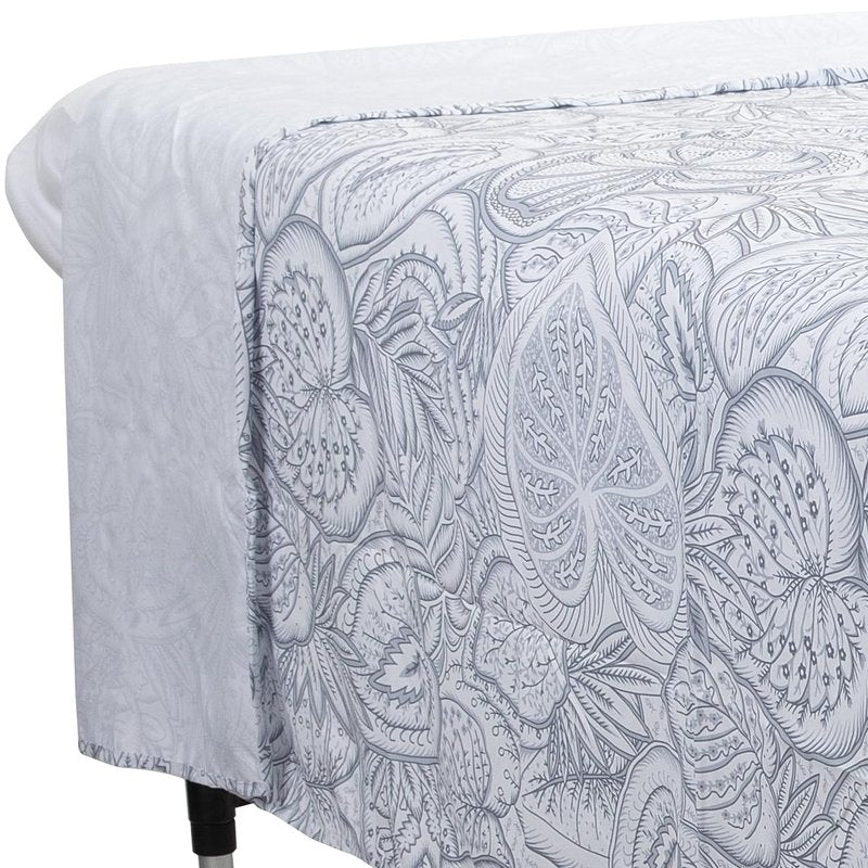 ForPro Premium Microfiber Flat Sheet - Ultra-Light, Stain & Wrinkle-Resistant | 63" W x 100" L, Island Tranquility White