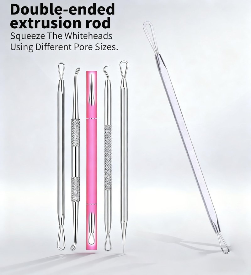 22 Pcs Pimple Popper Tool, Blackhead Remover Acne and Zit Comedone Extractor Kit