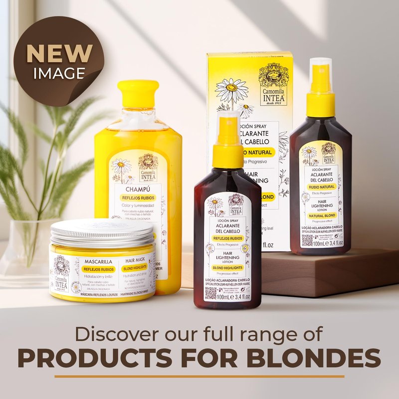 Intea Hair Mask for Blonde Hair - Restores Damaged Highlights | 8.3 oz | Paraben & Ammonia Free with Chamomile Extract