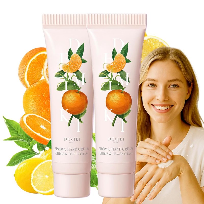 Demiki Shea Butter Hand Cream - Nourishing Lotion for Dry, Cracked Hands | Travel Size 2pcs (50g x 2)